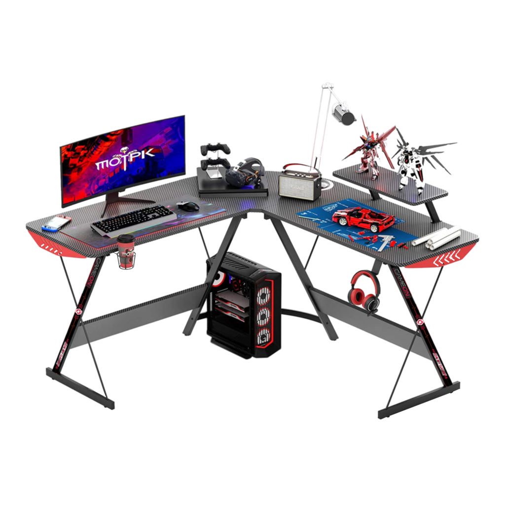 Buy LShaped Gaming Desk Online At Best Price Gaming Desk With Accessories Stand gameon.store