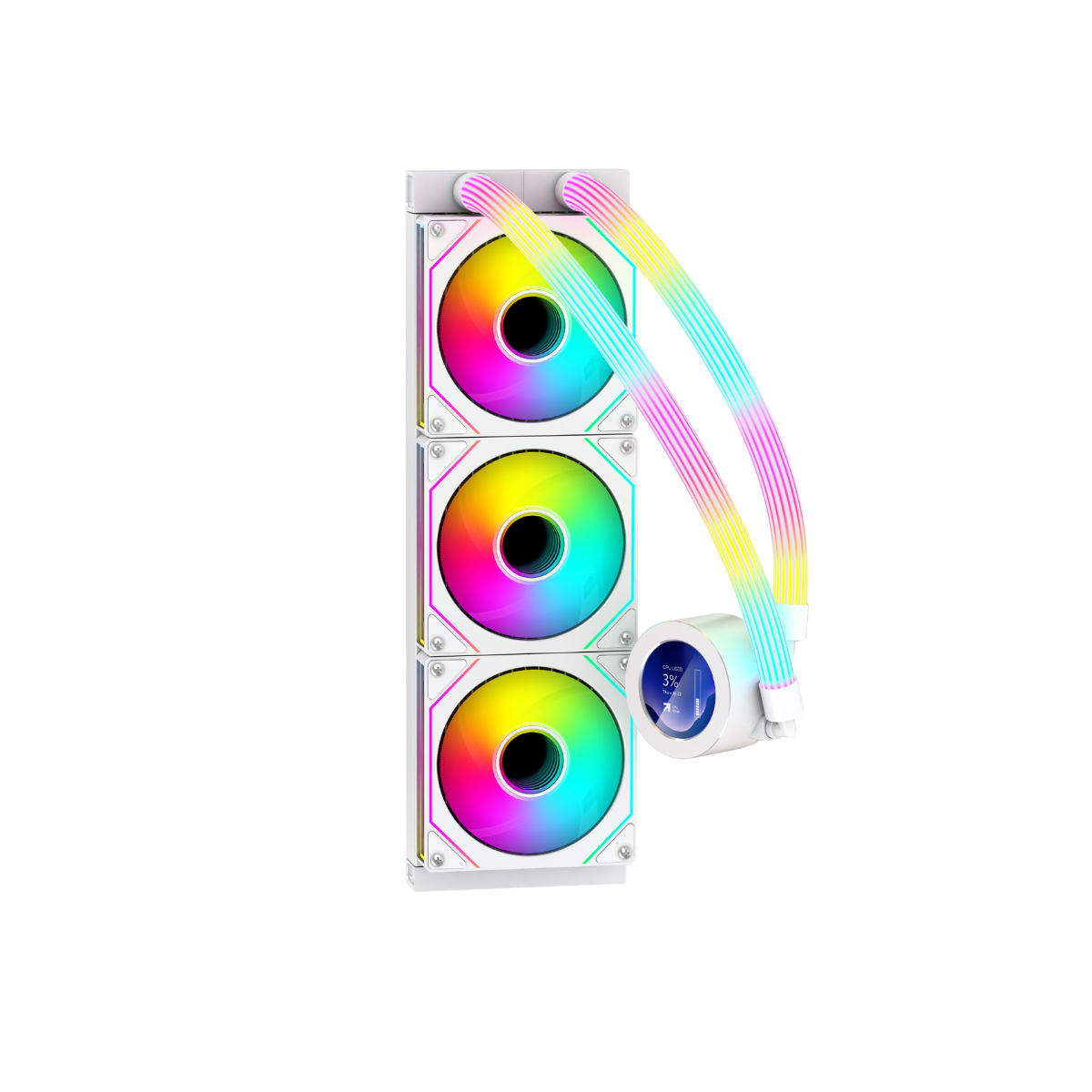 GAMEON - KRAKEN N360 LCD Display Liquid CPU Cooler 360mm With ARGB Tube - White