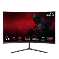 GAMEON GOC24F120VA Pro Series 24" FHD, 120Hz, MPRT 1ms, HDMI 2.1, VA Panel Curved Gaming Monitor 3000R 16:9 (Supports PS5) - Black