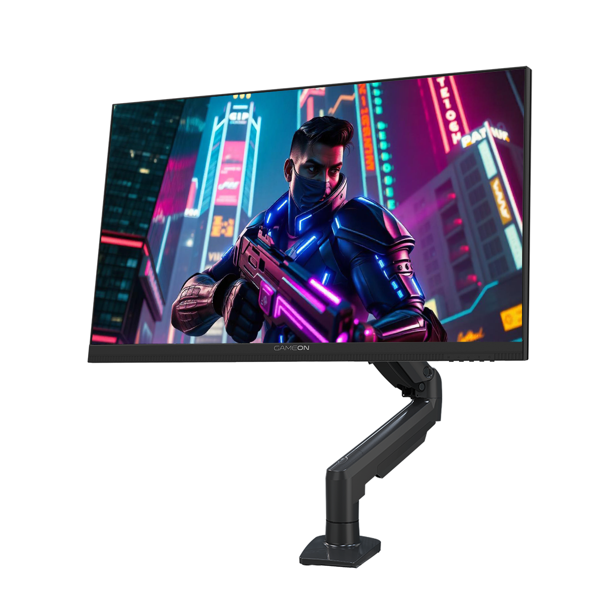 GAMEON GOM27FHD190IPSX Midnight Pro X Series 27" FHD, 190Hz, MPRT 0.5ms, HDMI 2.1, Fast IPS Gaming Monitor (Supports PS5) with Stand - Black