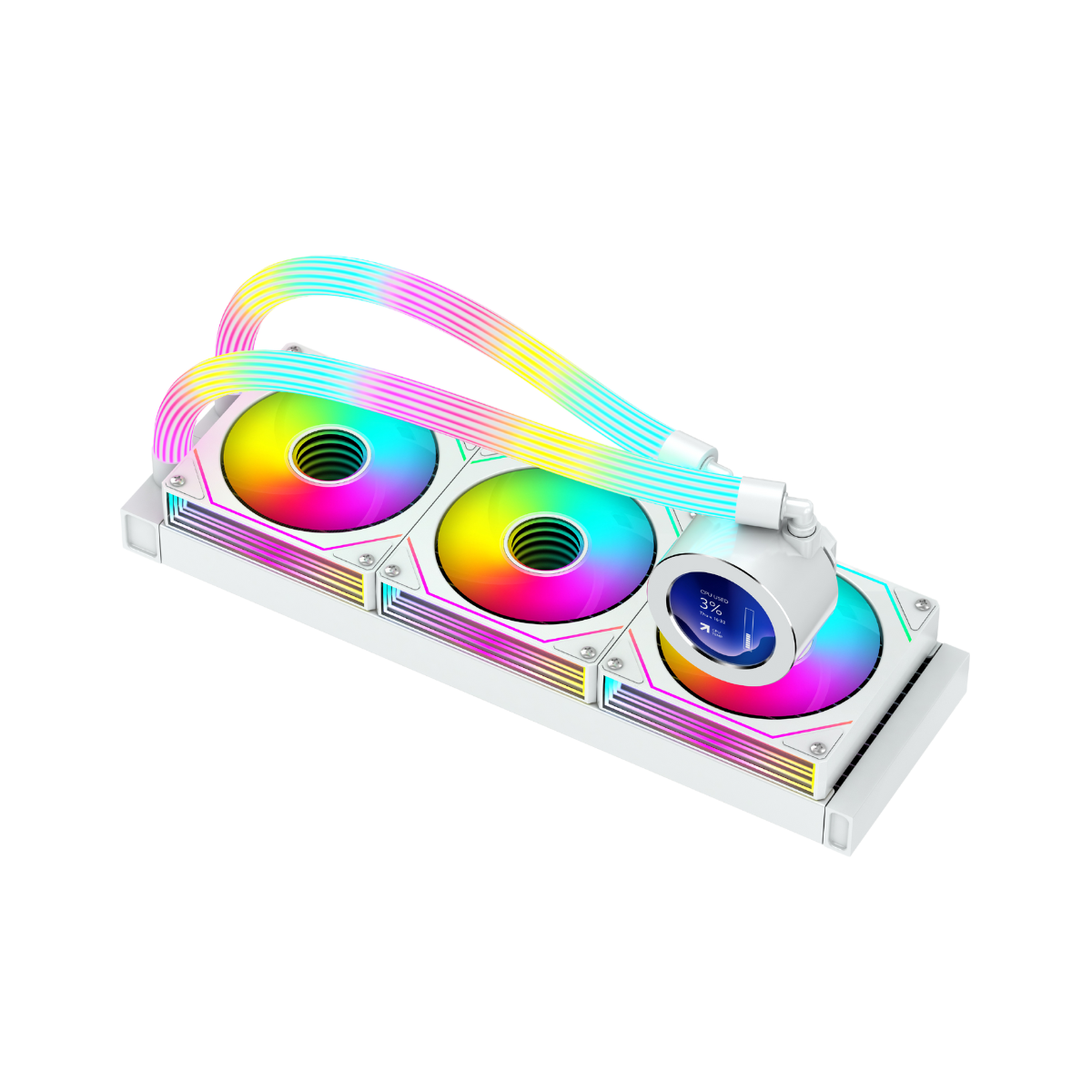 GAMEON - KRAKEN N360 LCD Display Liquid CPU Cooler 360mm With ARGB Tube - White