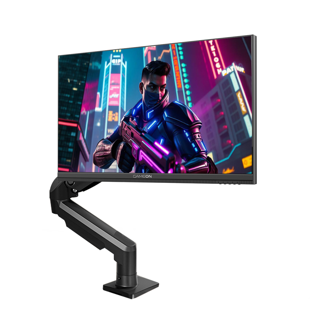 GAMEON GOM27FHD190IPSX Midnight Pro X Series 27" FHD, 190Hz, MPRT 0.5ms, HDMI 2.1, Fast IPS Gaming Monitor (Supports PS5) with Stand - Black