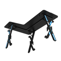 Gameon Elite Series L-Shaped Gaming Desk With USB powered LED Lightning With Remote Control And 15W Qi Charger (Dimensions 160 CM X 100 CM x 60CM )