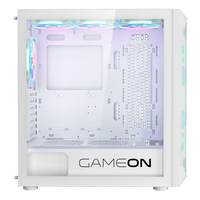 GAMEON Emperor Arctic I Series Mid Tower Gaming Case - White