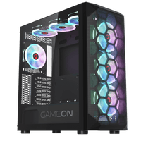 GAMEON Emperor Midnight I Series Mid Tower Gaming Case - Black