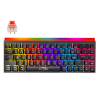 GAMEON PRIMEX Series GO-MK260-RS 60% RGB Mechanical Wired Gaming Keyboard with Customization Software, Red Switch - English/Arabic