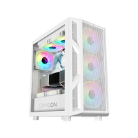 GAMEON Trident IV-A POWERFORGE Series Mid Tower Gaming Case with 750W Power Supply Pre-Installed - White