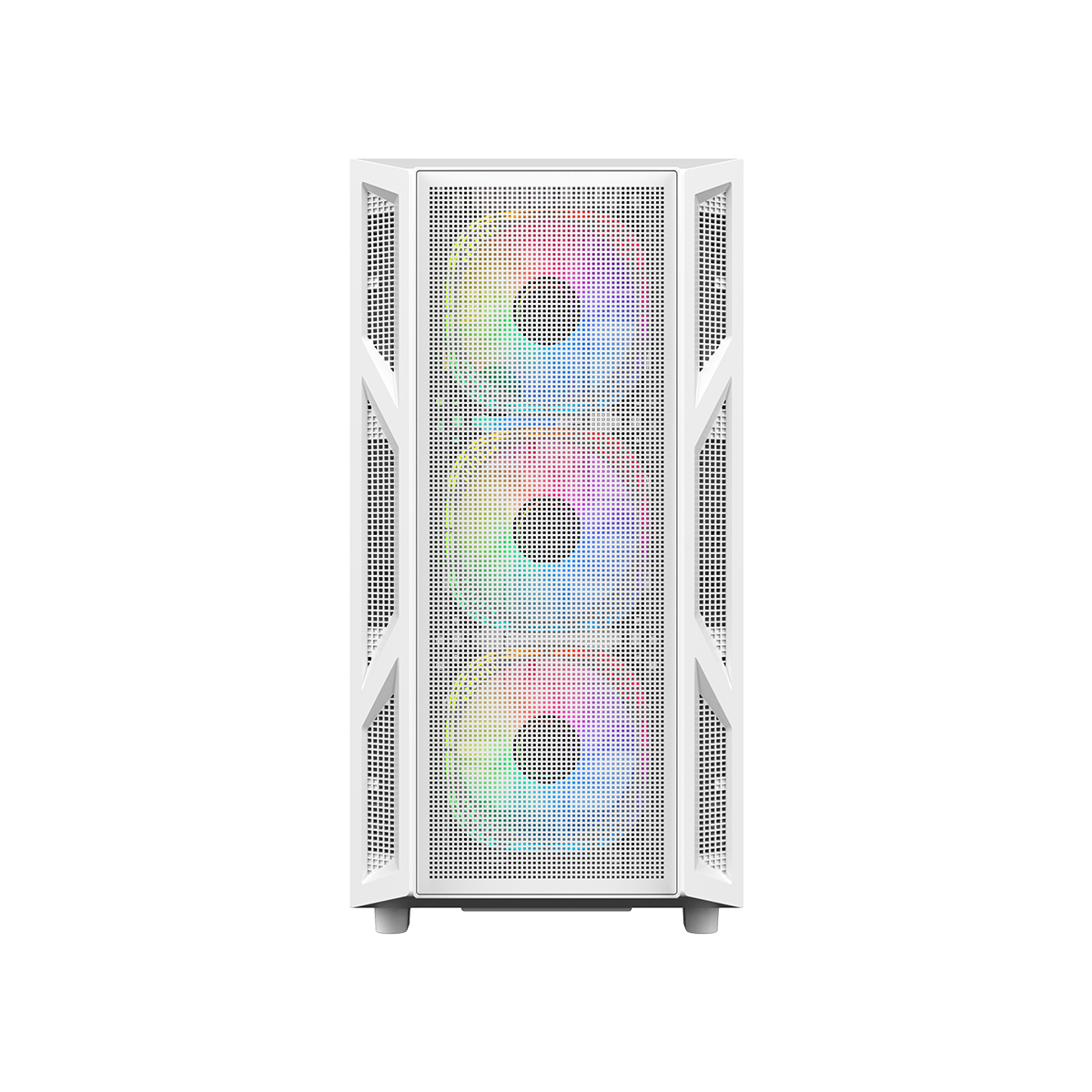 GAMEON Trident IV-A POWERFORGE Series Mid Tower Gaming Case with 750W Power Supply Pre-Installed - White