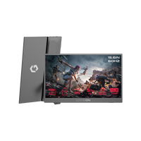 GAMEON GO15F60IPS-B FLEXVIEW Series 15.6”, 60hz, 5ms, Dual USB-C, HDMI 1.4, Slim Design IPS Panel Portable screen with Kickstand - Black