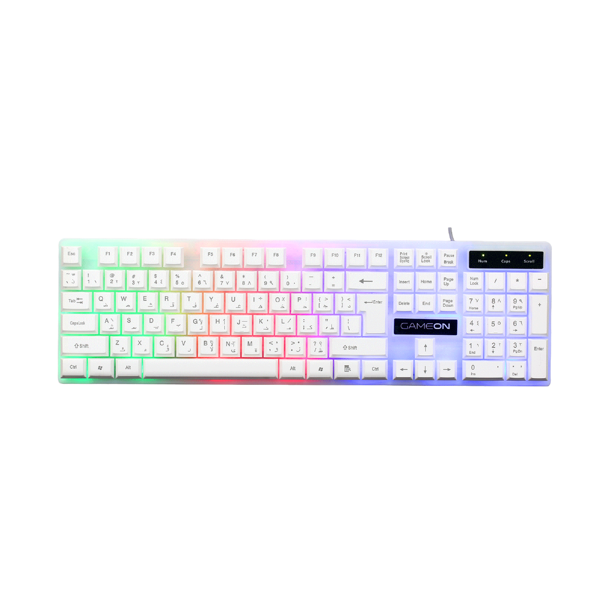 GAMEON DOMINION Series GO21KM-W RGB Wired Keyboard & Mouse 2 in 1 Combo - English/Arabic