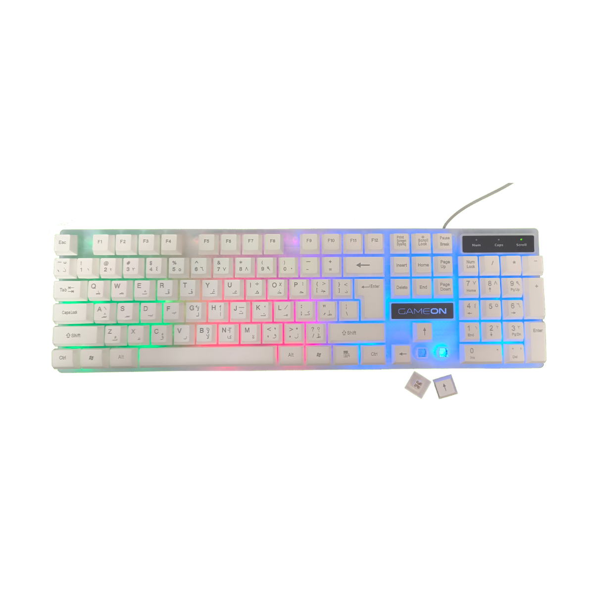 GAMEON DOMINION Series GO21KM-W RGB Wired Keyboard & Mouse 2 in 1 Combo - English/Arabic