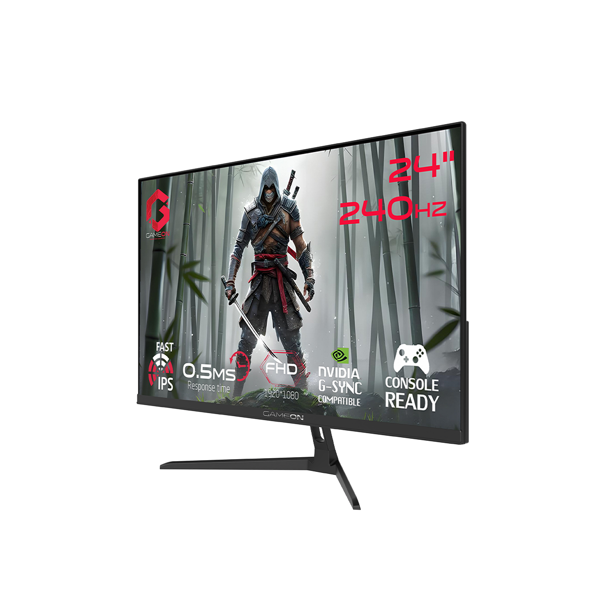 GAMEON GOESP24240IPS Esports Series 24" FHD, 240Hz, MPRT 0.5ms, HDMI 2.1, Fast IPS Gaming Monitor (Supports PS5) - Black