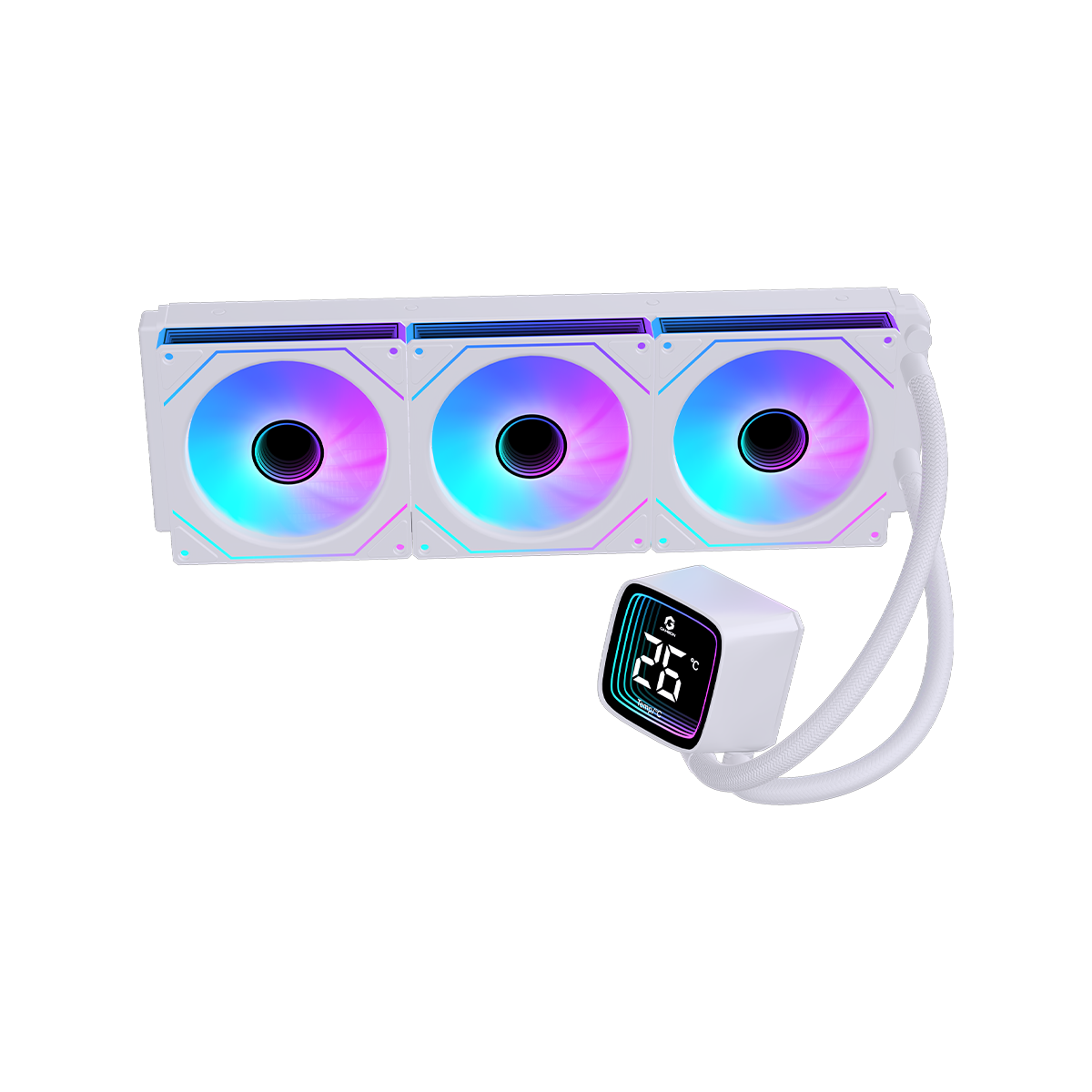 GAMEON - KRAKEN X Pro Series N360 LCD Display Liquid CPU Cooler 360mm With ARGB Tube – White
