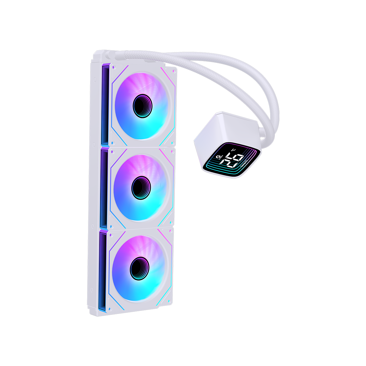 GAMEON - KRAKEN X Pro Series N360 LCD Display Liquid CPU Cooler 360mm With ARGB Tube – White