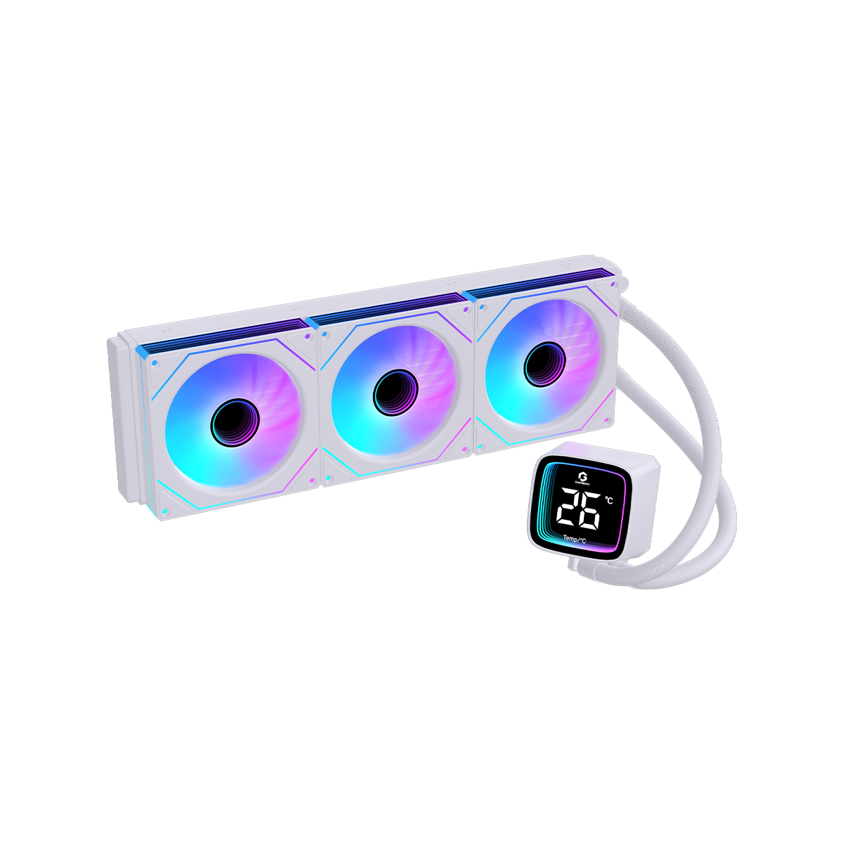 GAMEON - KRAKEN X Pro Series N360 LCD Display Liquid CPU Cooler 360mm With ARGB Tube – White