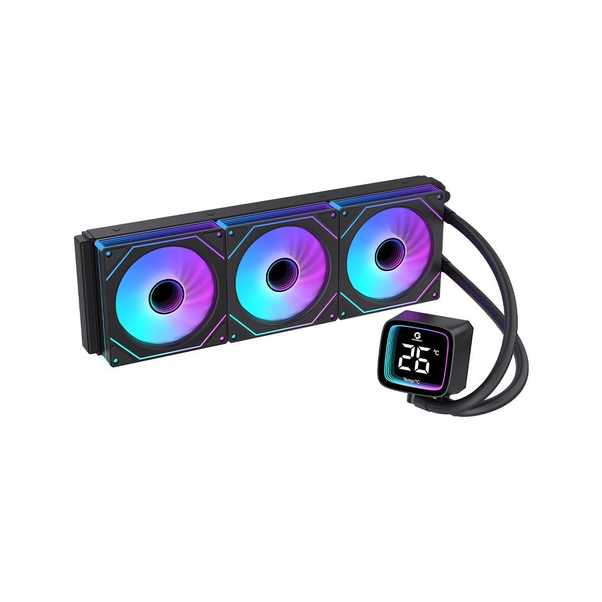 GAMEON - KRAKEN X Pro Series N360 LCD Display Liquid CPU Cooler 360mm With ARGB Tube – Black