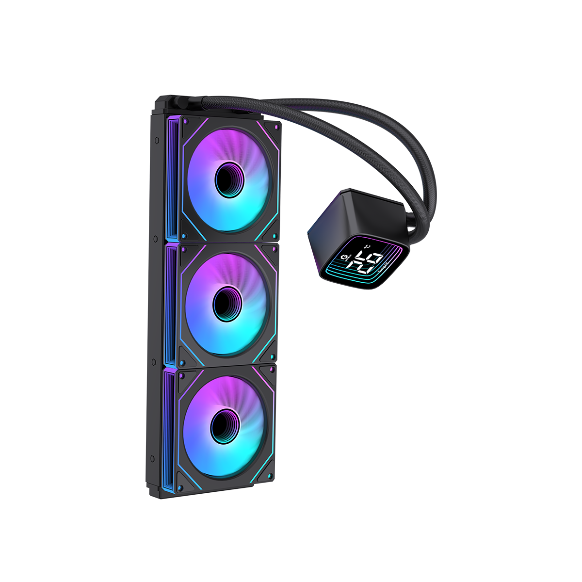 GAMEON - KRAKEN X Pro Series N360 LCD Display Liquid CPU Cooler 360mm With ARGB Tube – Black