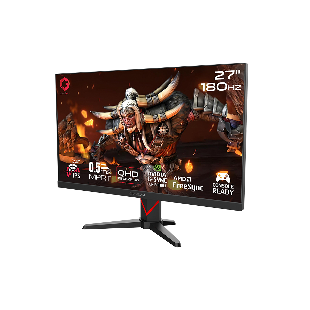 GAMEON GOMD27QHD180IPS Epic Series 27" QHD, 180Hz, 0.5ms, HDMI 2.1, IPS Gaming Monitor (Supports PS5) – Black