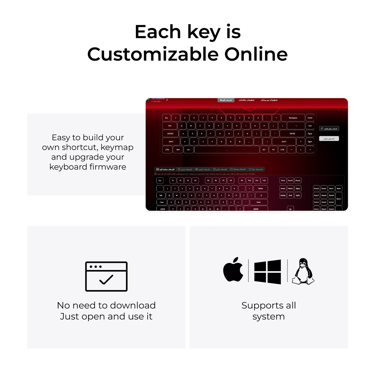 GAMEON MAGPRO Series GOMG1K8-RS 60% RGB Magnetic Mechanical Wired Gaming Keyboard with Customization Software & Wrist Band, Pink Switch - English/Arabic