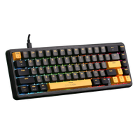 GAMEON VOLT Series GOMGK68-RS 60% RGB Magnetic Mechanical Wired Gaming Keyboard with Customization Software, Pink Switch - English/Arabic