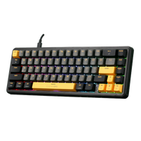 GAMEON VOLT Series GOMGK68-RS 60% RGB Magnetic Mechanical Wired Gaming Keyboard with Customization Software, Pink Switch - English/Arabic