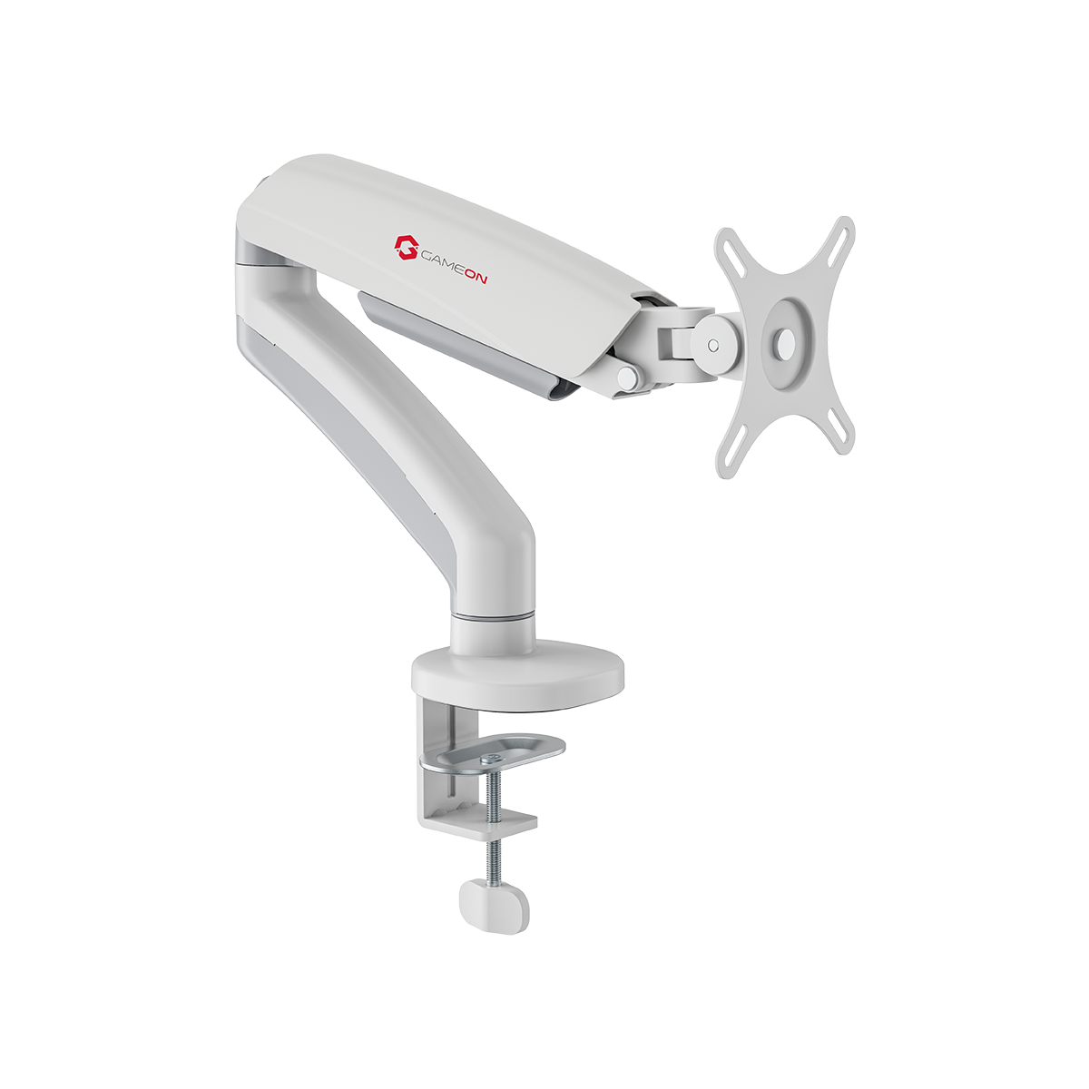 GAMEON GO-5450 Mechanical Spring Dual Monitor Arm For Gaming And Office Use, 17" - 32", Flat Monitor Up To 9 KG & Curve Monitor Up To 9 KG - White