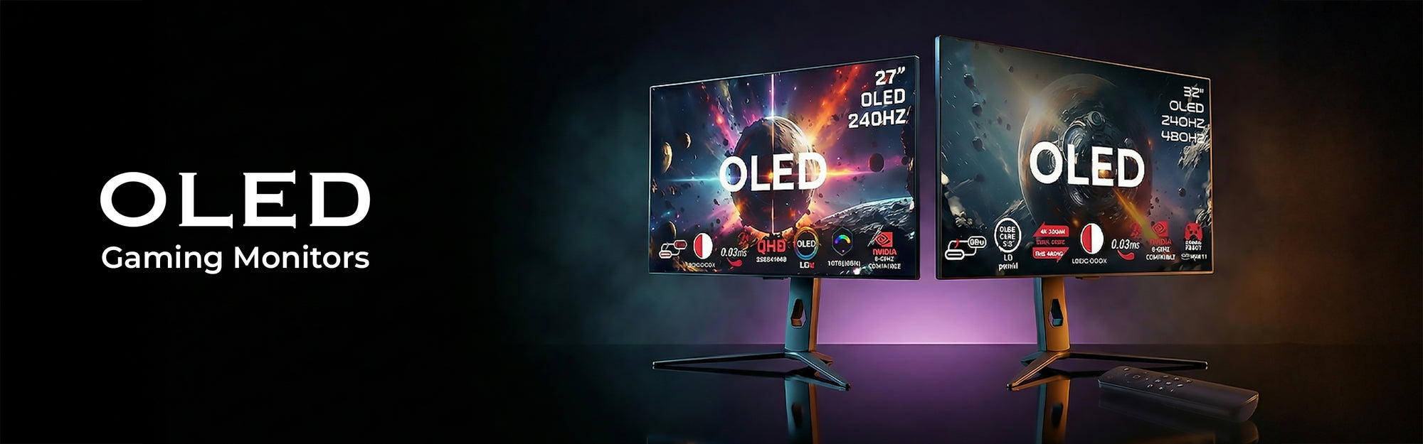OLED Gaming Monitors Banner