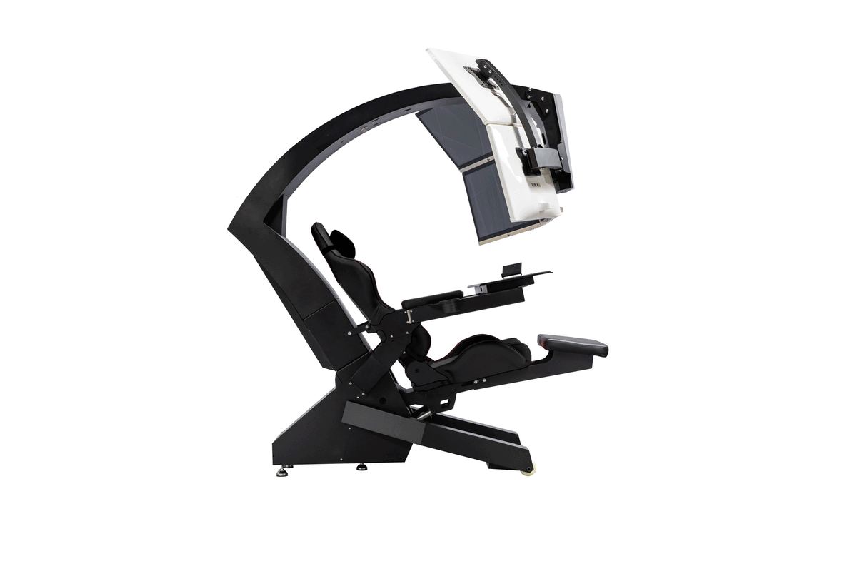Reclining gaming chair with monitor mount deals
